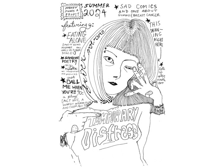 Temporary Distress Zine Cover Concept Sketch preview